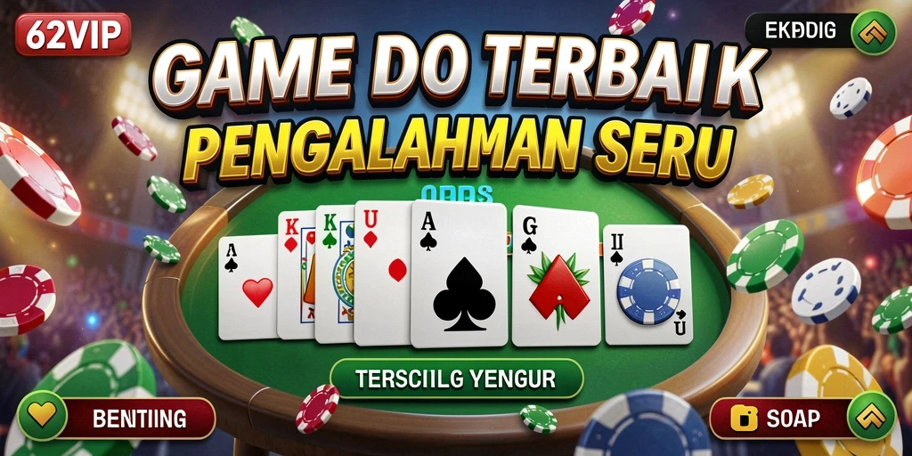 Screenshot utama 62VIP menampilkan keseruan bermain Domino.