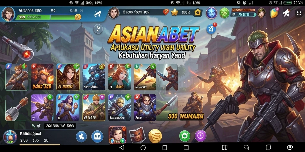 Tampilan aplikasi ASIANABET yang memudahkan navigasi untuk pengguna.