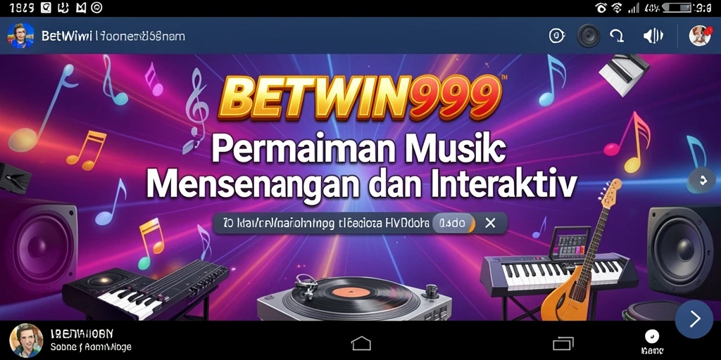 Screenshot BETWIN999 yang menunjukkan gameplay interaktif dan musik yang menyenangkan.