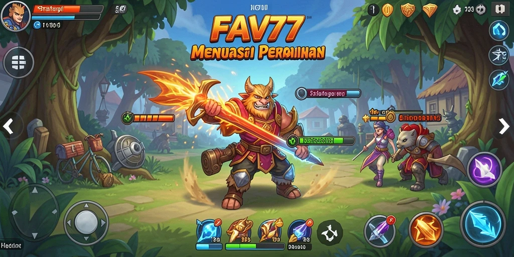Screenshot permainan FAV77 yang menunjukkan strategi dan taktik dalam aksi.