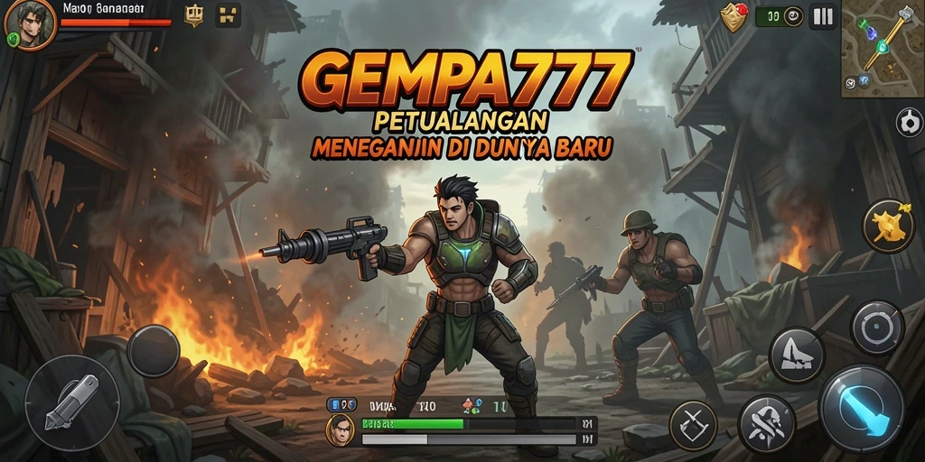 Tangkapan layar utama GEMPA777 menampilkan aksi petualangan yang mendebarkan.