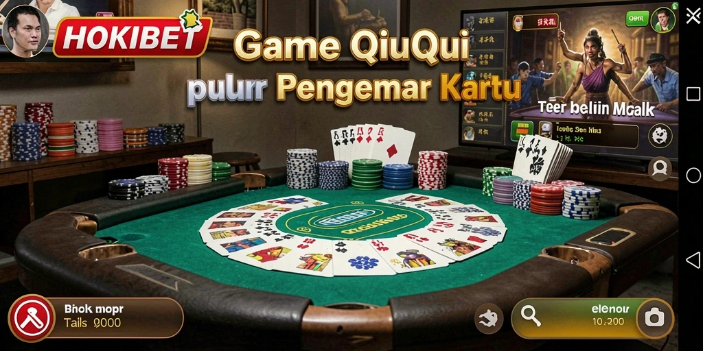 Tampilan gameplay HOKIBET dengan kartu QiuQiu yang menarik.