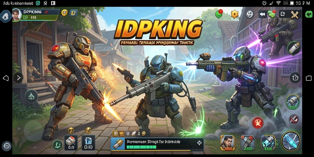Screenshot utama IDPKING menampilkan gameplay strategi yang intens.