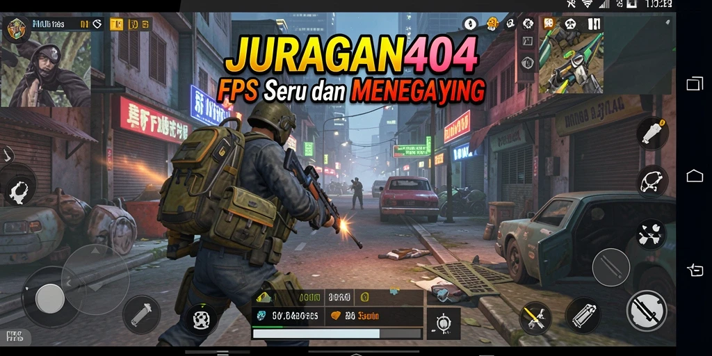Tangkapan layar mendebarkan dari aksi gameplay JURAGAN404 yang intens.