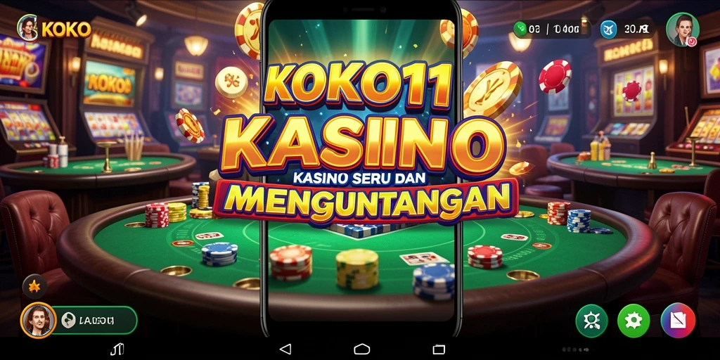 Screenshot gameplay KOKO11 menunjukkan suasana kasino yang menegangkan dan seru.