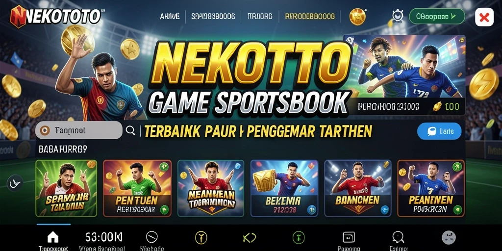 Tampilan antarmuka NEKOTOTO saat melakukan taruhan olahraga.