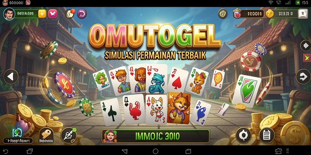 Tampilan gameplay simulasi yang menarik dan interaktif dari OMUTOGEL.