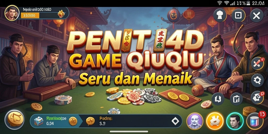 Tampilan permainan QiuQiu yang seru dan mengasyikkan.