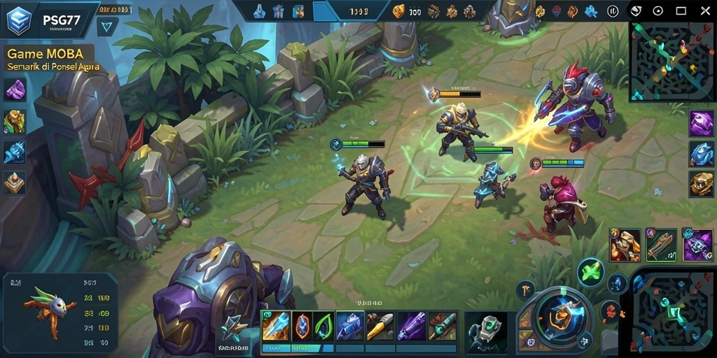 Tampilan gameplay seru dari PSG77 dalam aksi MOBA.
