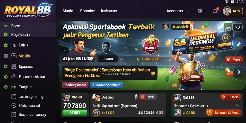Tampilan antarmuka <strong>ROYAL88</strong> yang menarik dan mudah diakses untuk taruhan olahraga.