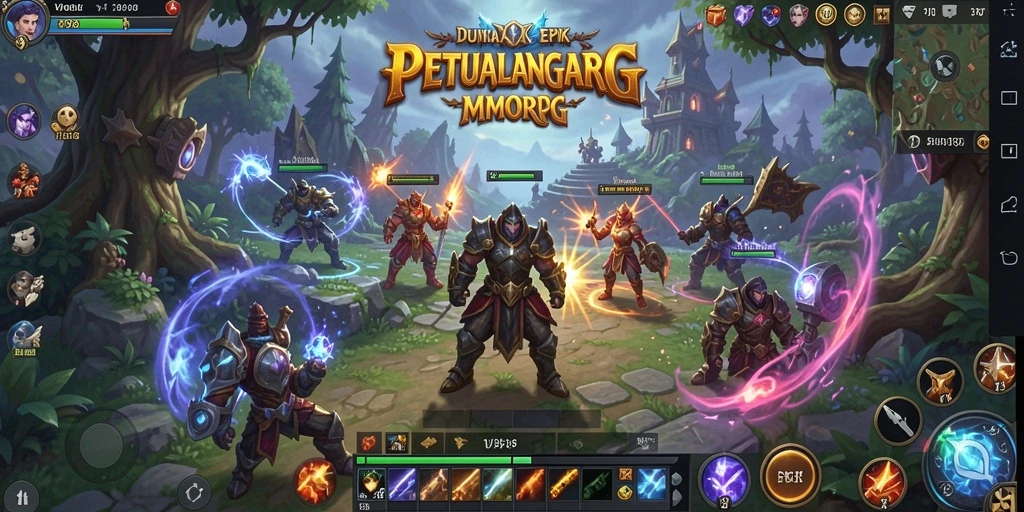 Tangkapan layar menampilkan aksi pertempuran epik dalam V98.