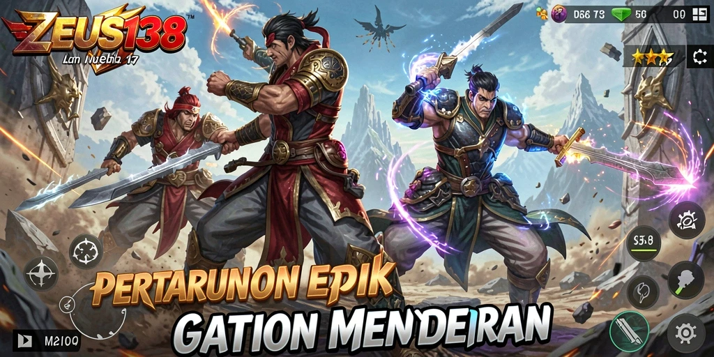 Screenshot aksi menegangkan dari ZEUS138 di medan perang.