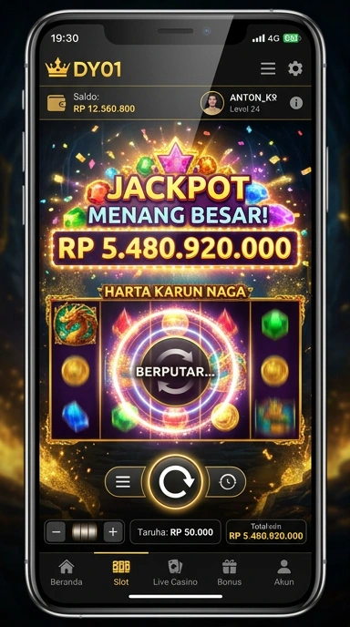 Screenshot antarmuka pengguna dy01 yang intuitif.